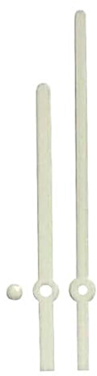 Plastic Klokwijzers - Vervangingsset voor Quartz Mechanisme - Wit 120mm