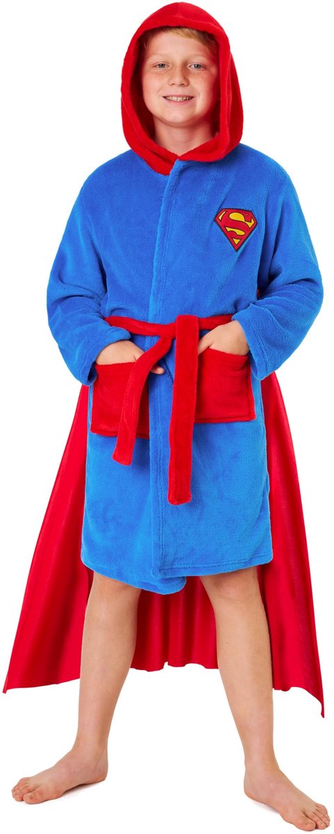 Kinderen Badjas met Cape - Fleece in Superman Design
