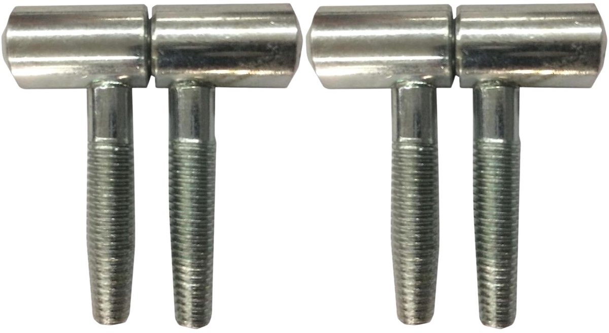 Deur- en Raamscharnieren - Set van 2 - Hout - Nickel