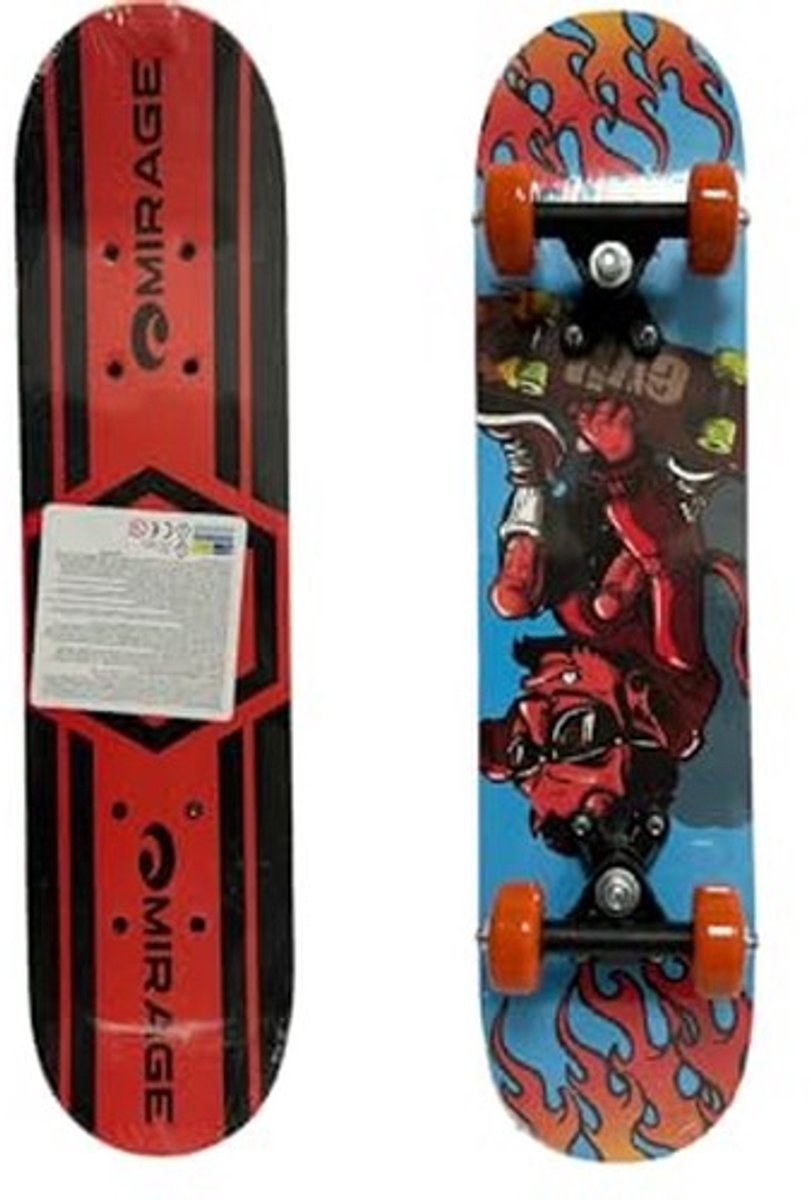Kinder Skateboard - 60 cm - Houten Compleet met Decoratie
