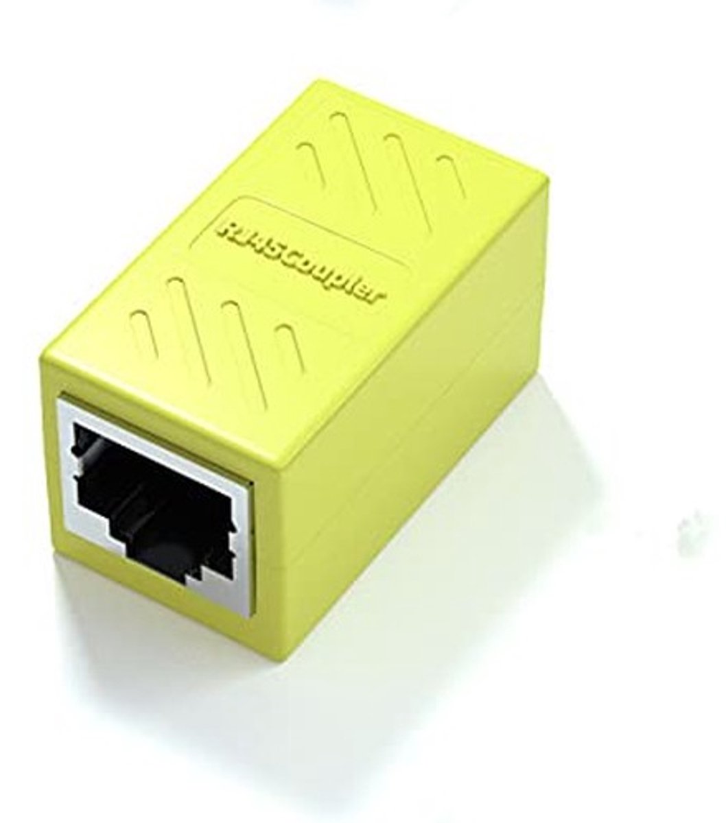 RJ45 Coupler - Ethernet Netwerkverlenging - Geel