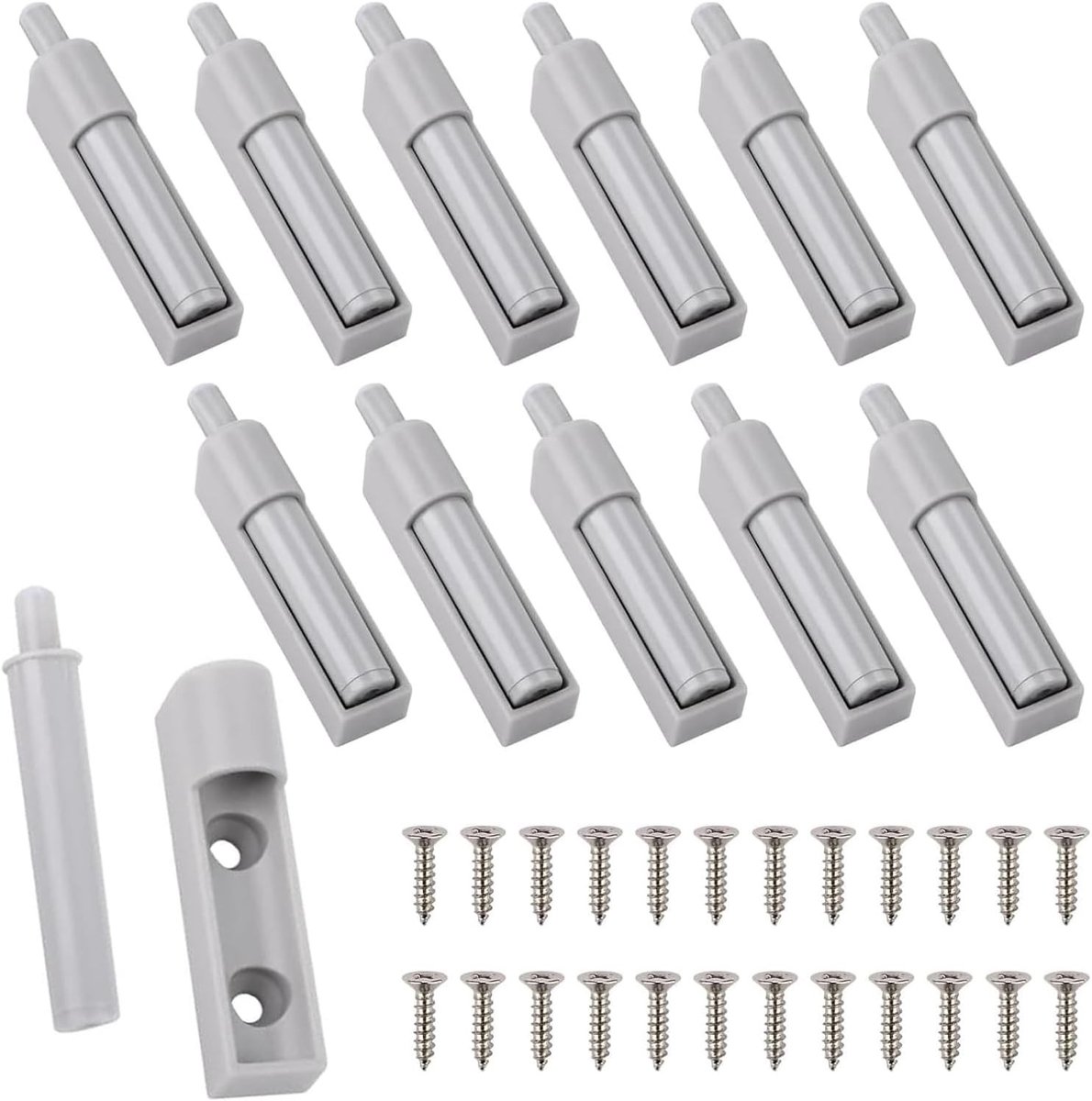 Set van 12 deur schokdempers, geluiddempers voor deuren, upgrade voor stille sluiting en push-open lades