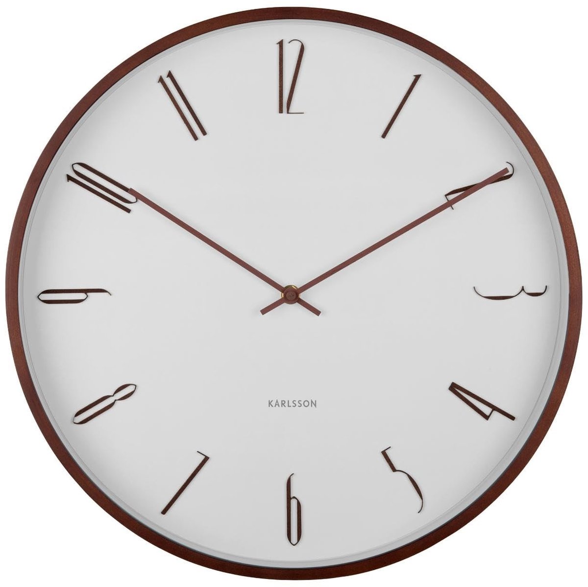 Wandklok Scandia - Wit - Minimalistisch Design