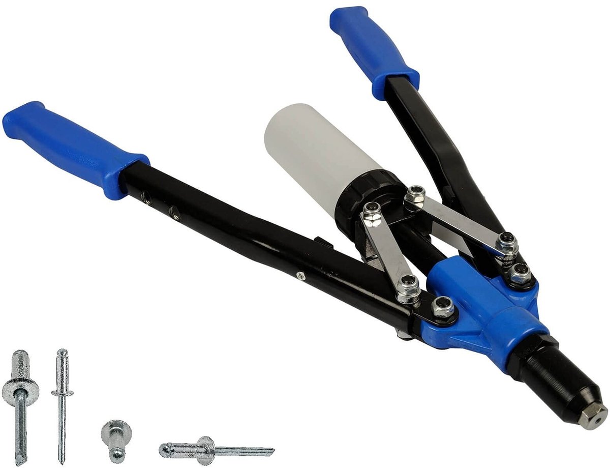 Blindnietpistool Set met 150 Rivets en 5 Nozzles