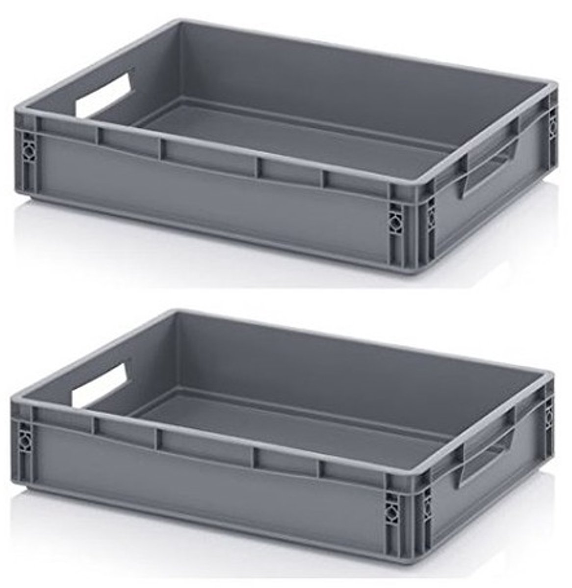 Eurocontainers set van 2 - 60 x 40 x 12 cm - Voedselveilig