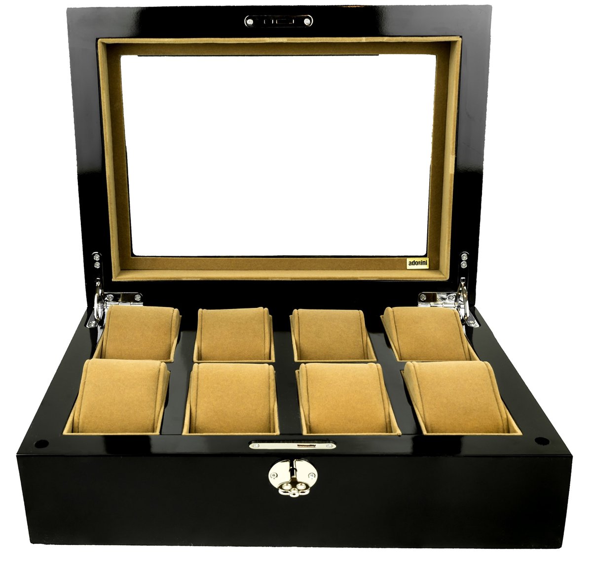 Watchbox Deluxe - Bewaarbox voor 8 Horloges - Zwart