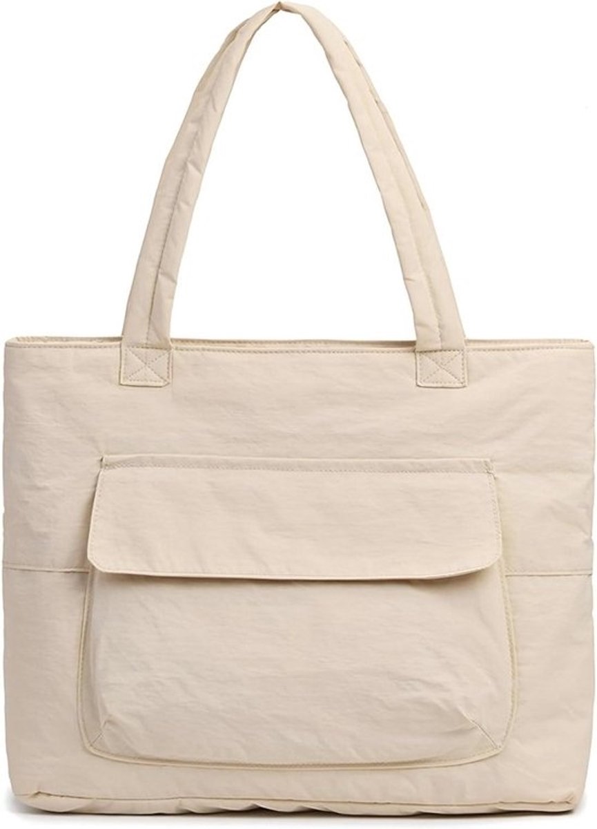 Casual Tote Bag - Schoudertas Dames - Dagelijks Gebruik - Horizontale Vierkante Vorm - 33 cm - Zwart