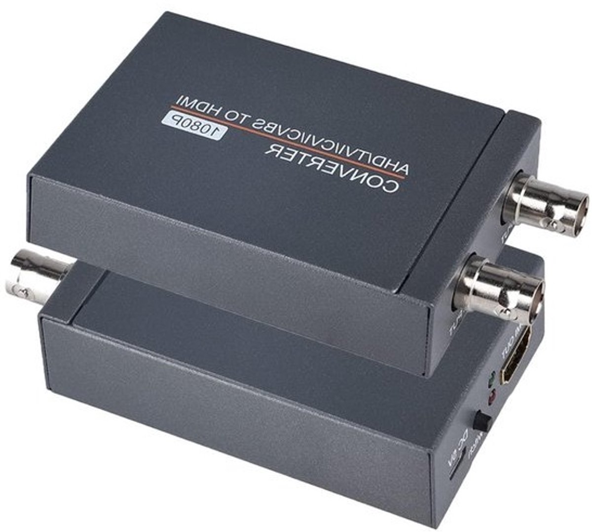 BNC naar HDMI Converter - Videosignaal Adapter - Bewakingsbeelden Bekijken - Automatische Resolutie Herkenning - 4K HD - Zwart