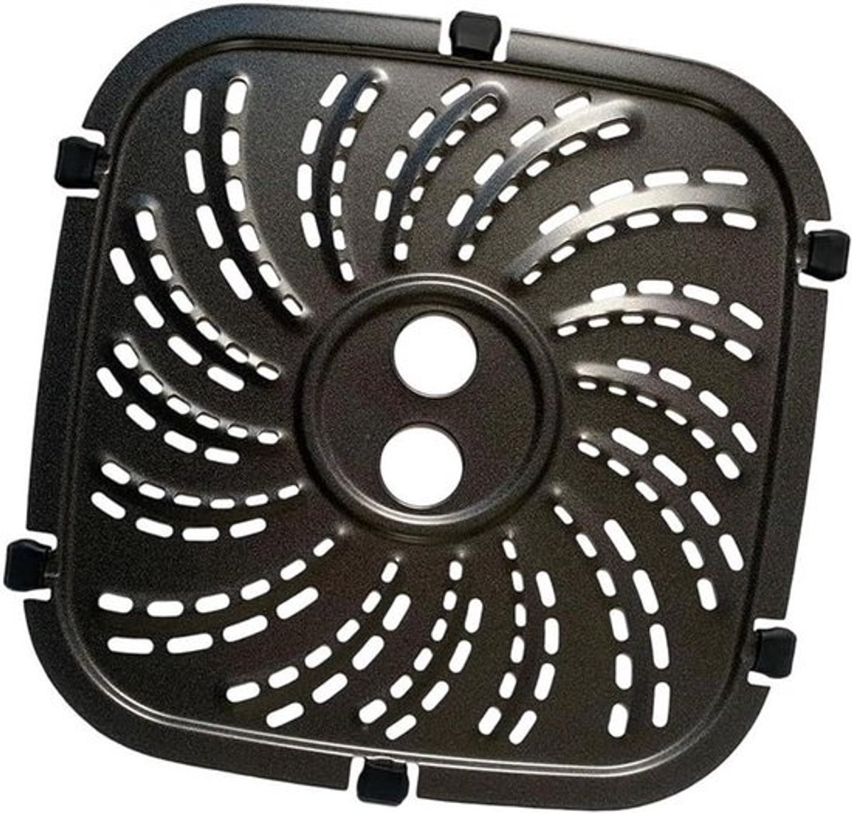 Airfryer Grillplaat - Vervangende Lade - Gezond Koken - Dubbele Anti-aanbaklaag - 194 x 192 cm - Zwart