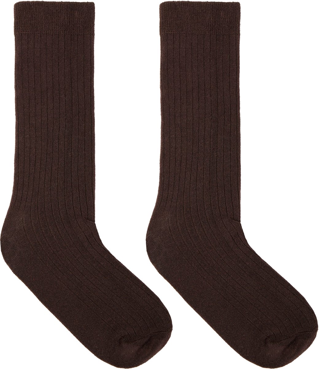 Hunkemöller Cashmere Blend Ribbed Socks Bruin