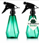 et van 2 lege sprayflacons 500ml Groen - Plantenspuit - Spuitfles - Spray Bottle - Waterverstuiver - Plantenspuit Binnen - Plantensproeier -