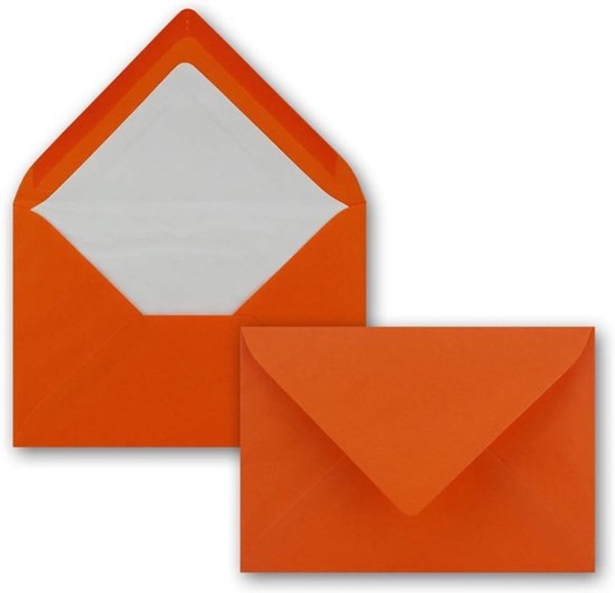 Enveloppen Oranje - Briefpapier Envelop - Wenskaarten Versturen - Gevoerd met Zijdepapier - DIN C6 - Oranje