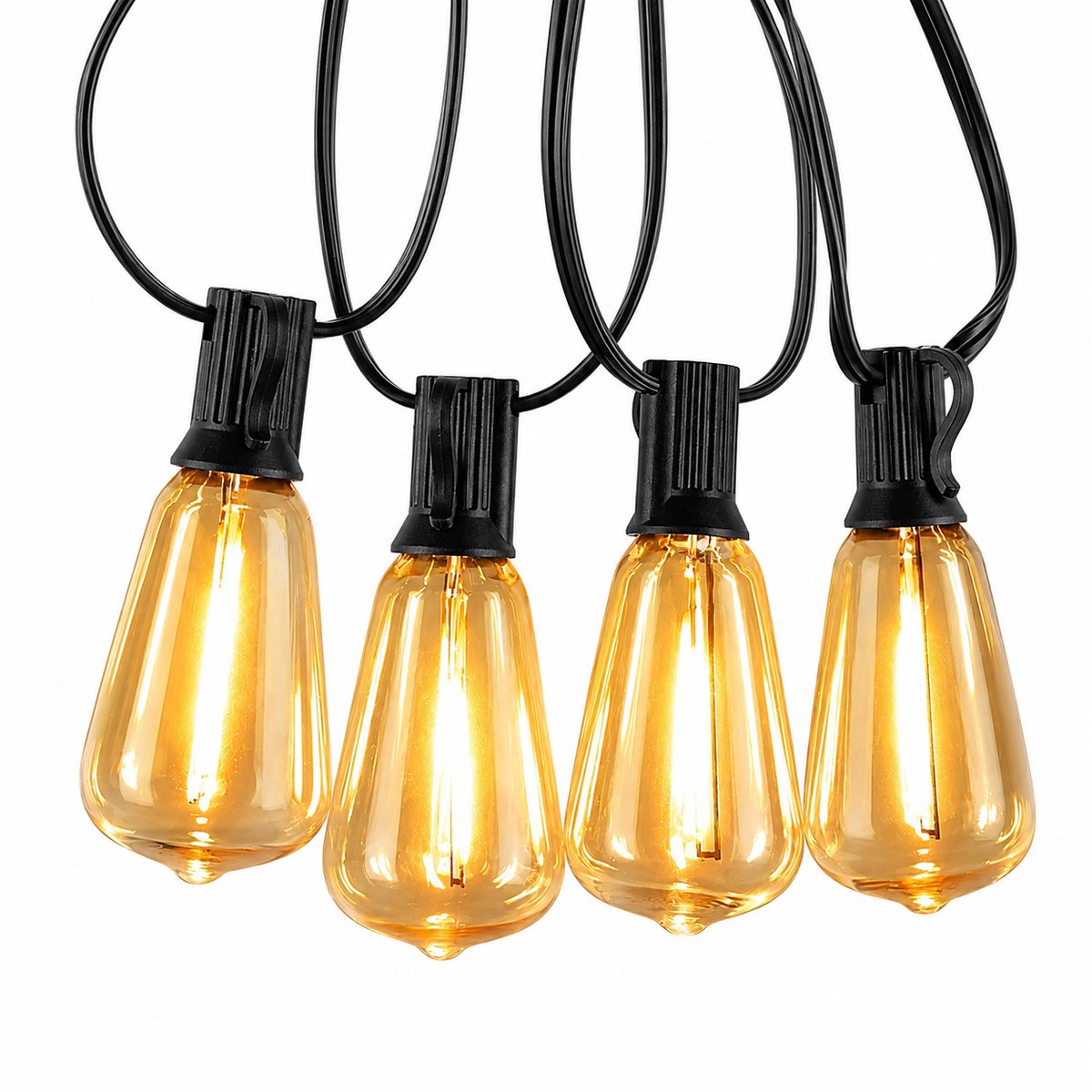 DeltaMerch Lichtsnoer - Lichtslinger buiten en binnen - Lichtslang - 30 meter - Waterdicht - Dimbaar - Warm wit licht - 35 lampjes