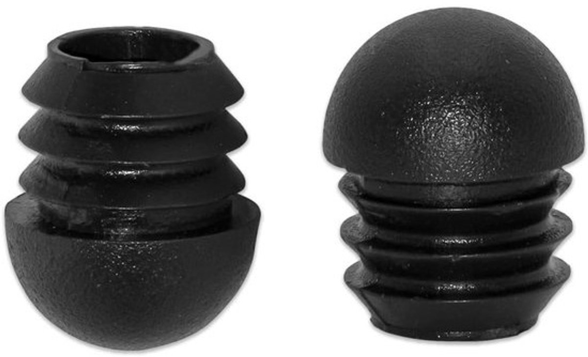 Ronde Buispluggen - Stoelpootdoppen Eindkappen - Meubels Beschermen - Met Kogeltips - 19mm - Zwart