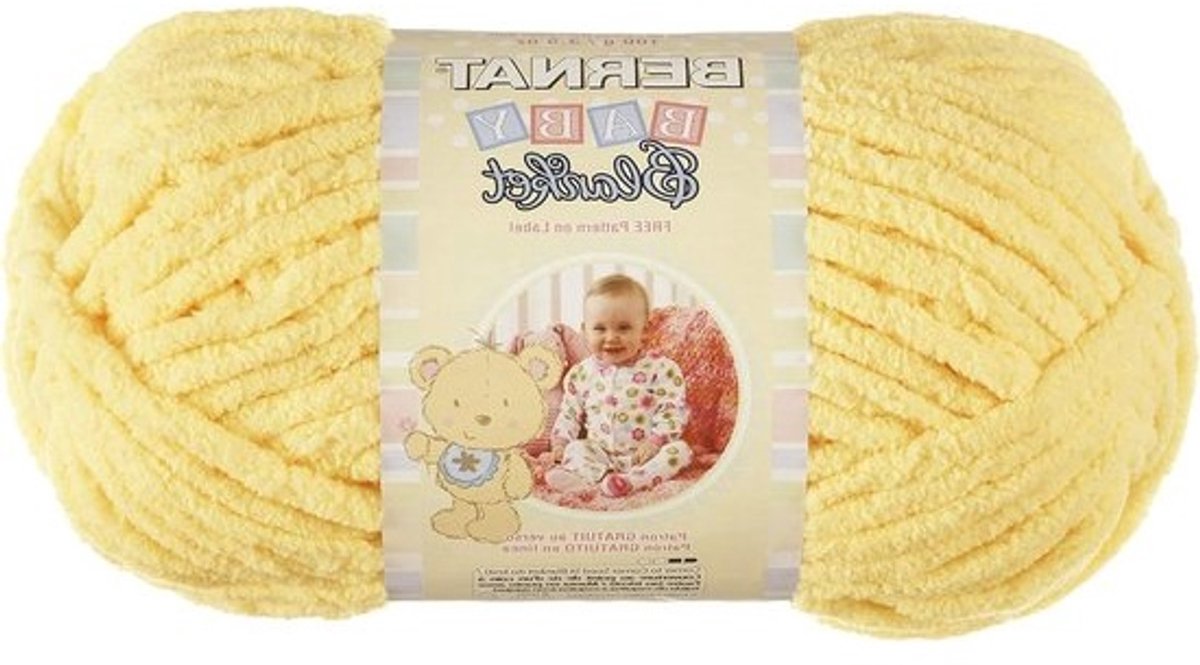 Baby Deken Garen - Babymustard Garen - Haken en Breien - Zacht Garen - 1 ponden - Geel