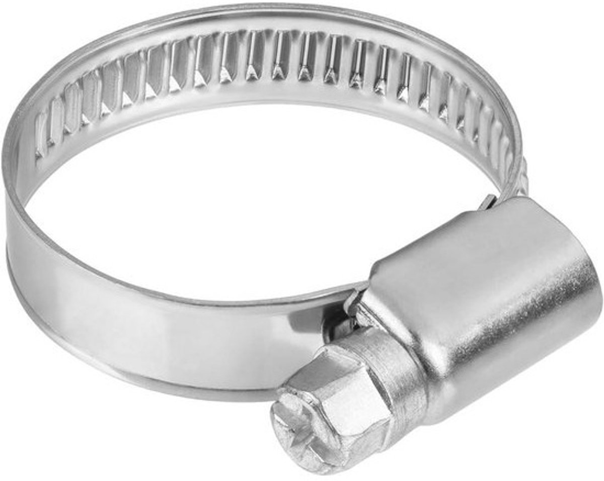 Slangklemmen RVS - Slangklem set - Slangen Bevestigen - W2 Roestvrij Staal - 14-22 mm 100 stuks - Zilverkleurig