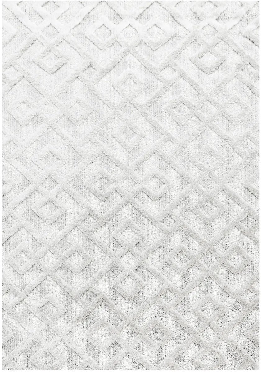Dutch XXL Scandinavisch Vloerkleed | Tapijt | Pisa | Labyrint | Crème | 200x290 cm