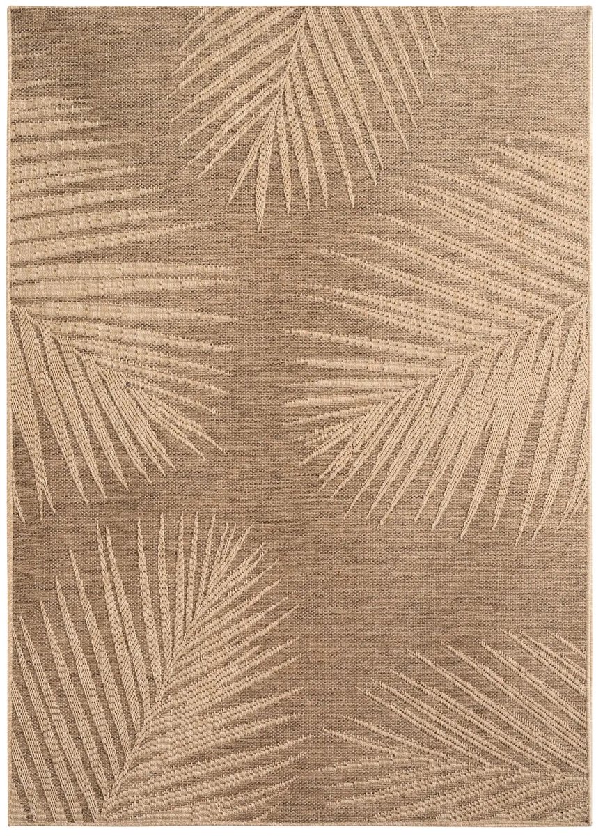 Dutch XXL Buitenkleed | Timber | Palmbladeren | Bruin | 80x250 cm | Buitentapijt | Tuintapijt