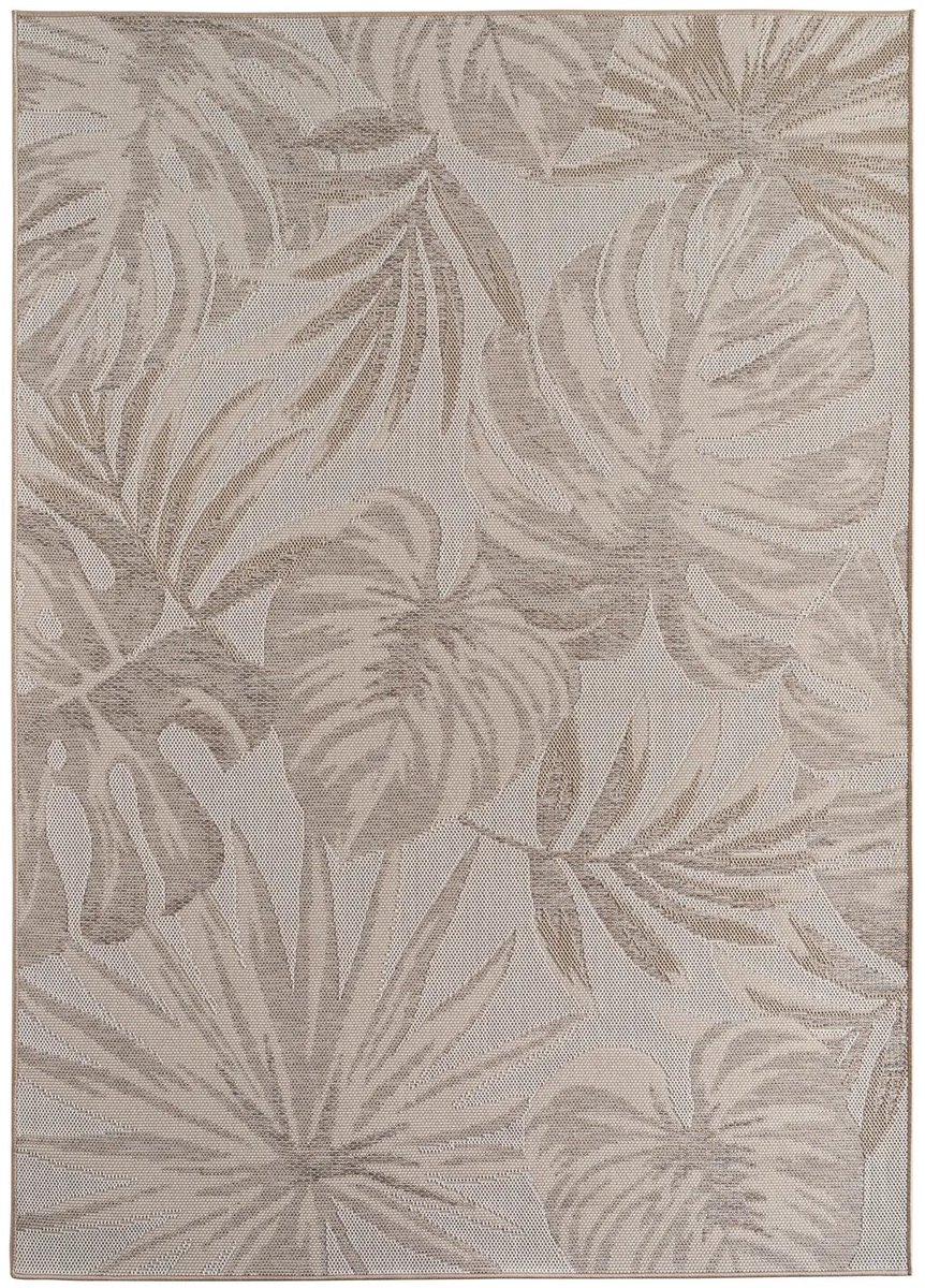Dutch XXL Buitenkleed | Desert | Palmbladeren | Beige | 120x170 cm | Buitentapijt | Tuintapijt