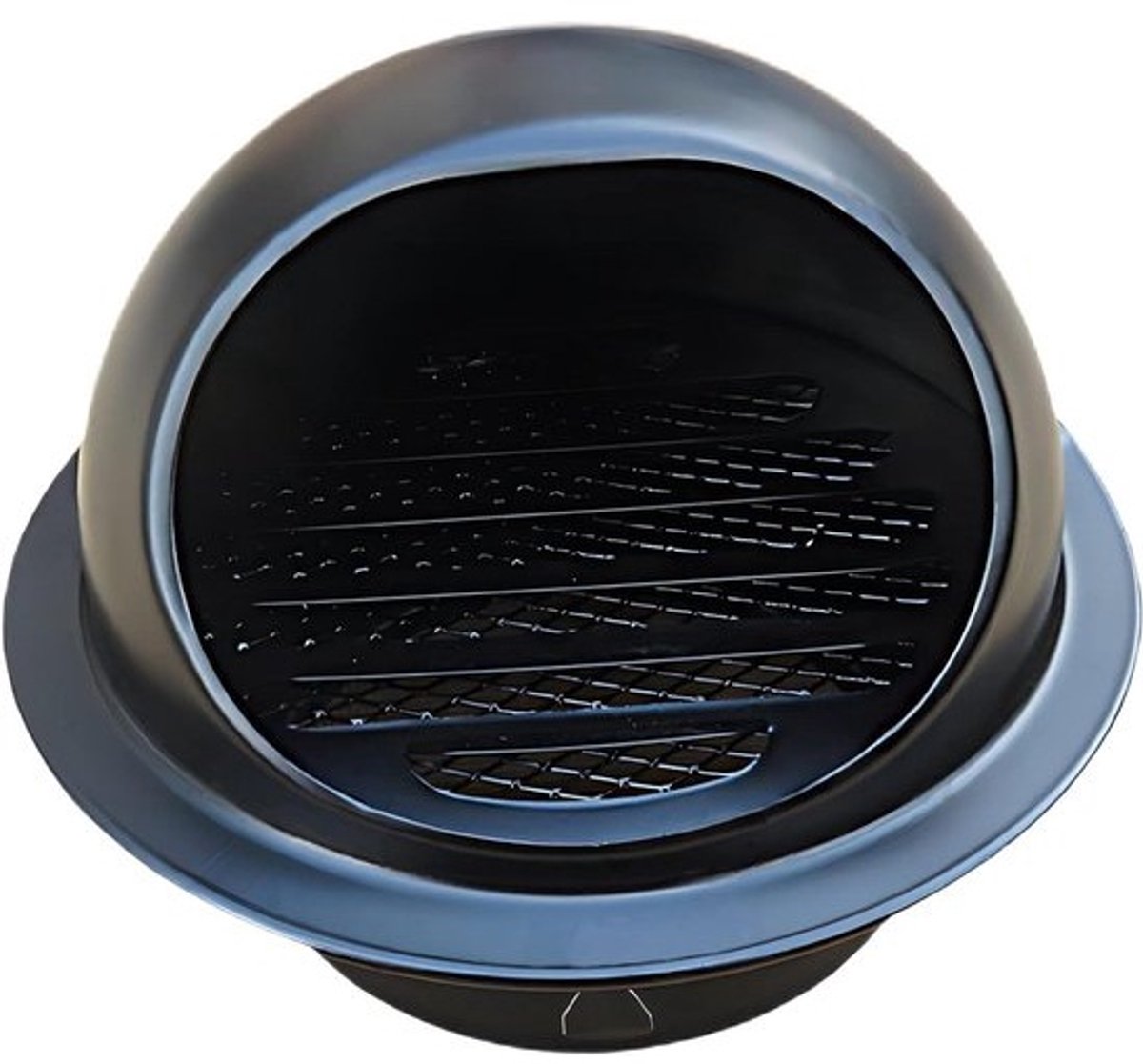 Ronde Ventilatierooster - Ventilatiekap Muur - Lucht Afvoeren - Ingebouwd Gaas - 4 Inch - Zwart