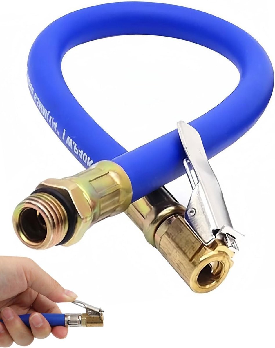Valve Extension Kit 37 cm voor Luchtpomp, Universele Ventieladapter voor Auto, Fiets en Motor, Inclusief Slang voor Bandenoppompen