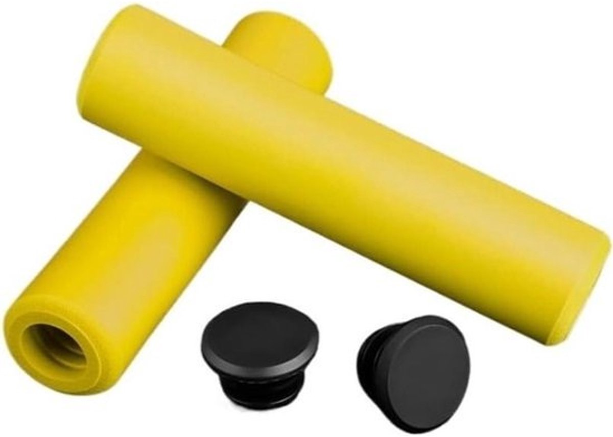 Fiets Handvatten - Stuurgrepen Fietshandvatten - Comfortabel Fietsen - Schokabsorberend Ontwerp - 132 mm Lengte - Geel