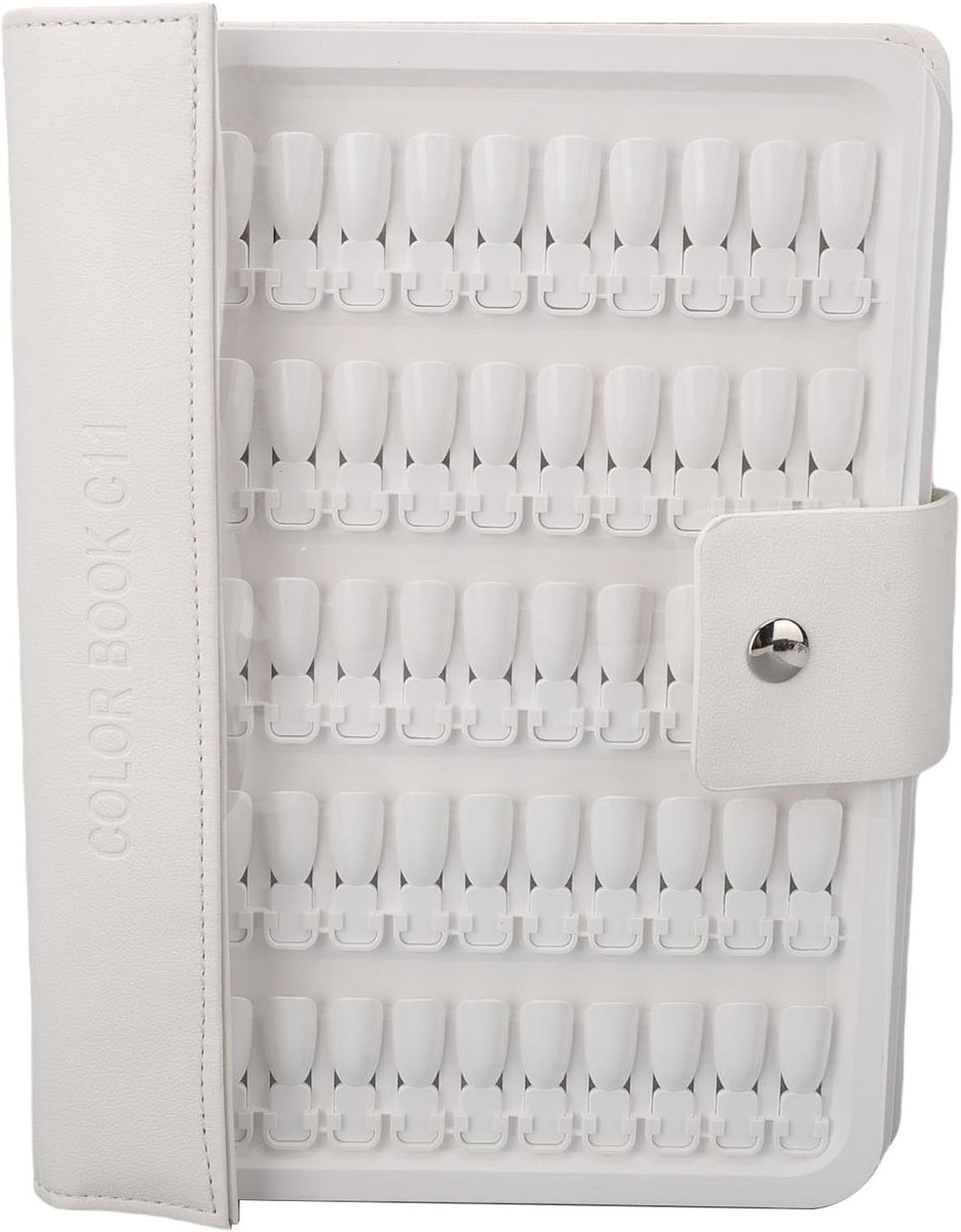 Professionele Nagel Kleurdisplay Boek met 150 Kleuren, Nagelmonster Kaarten en Witte Nep Tips voor Thuis en Salon DIY Gebruik