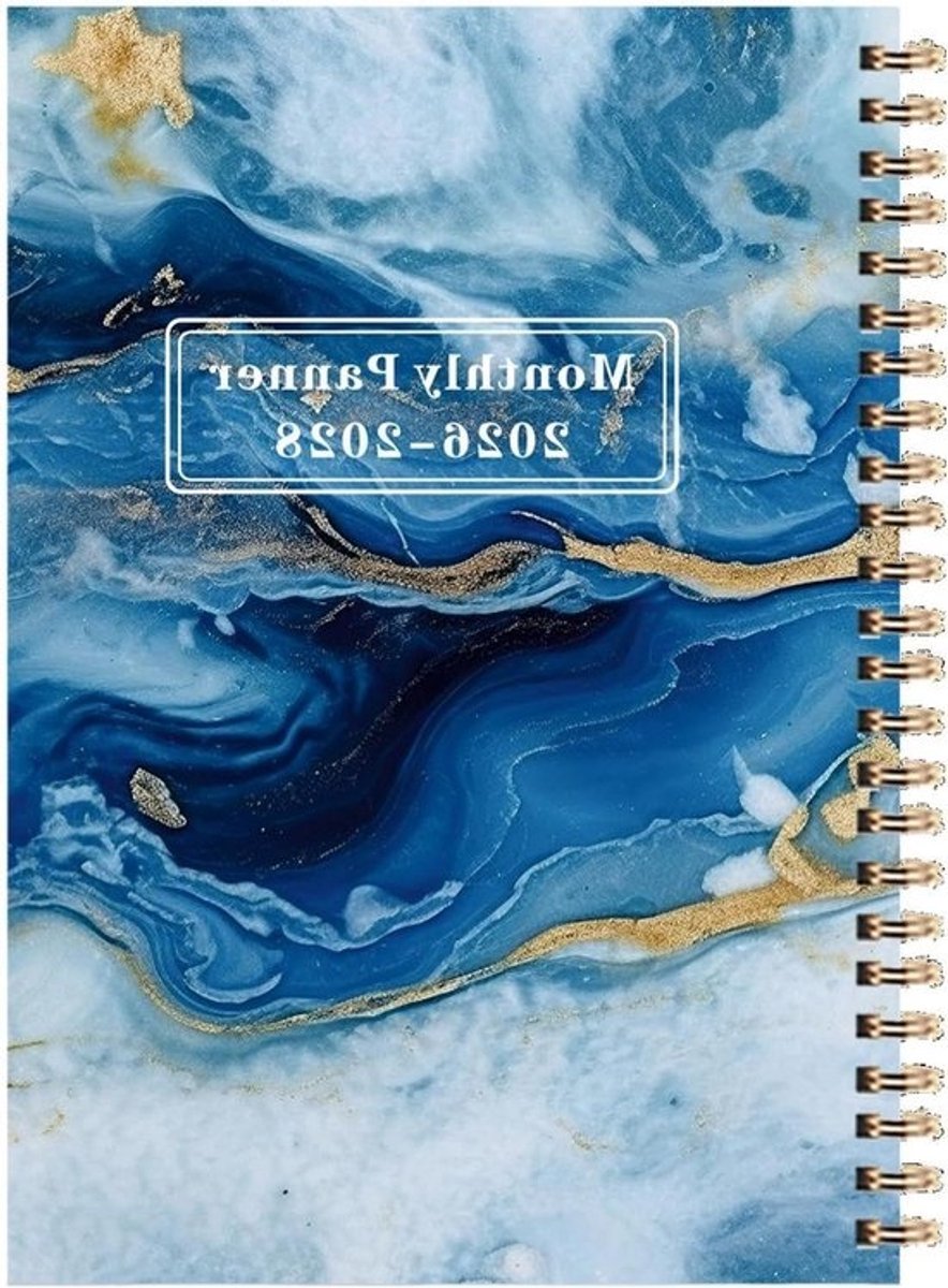 Jaarplanner 2026-2028 - Maandkalender 3 jaar - Langetermijnplanning - Hoge papierdekking - 215 x 145 cm - Grijs