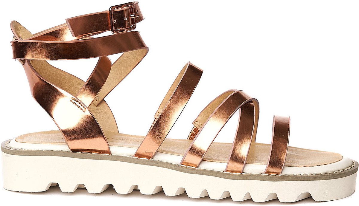 Brons/gouden sandalen 36 Geel