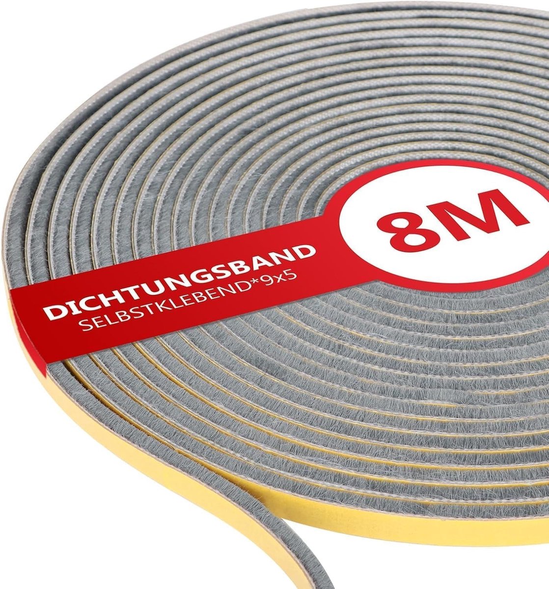 Borstelafdichting Zelfklevend - 8 m x 9 mm x 5 mm - Insectenbescherming