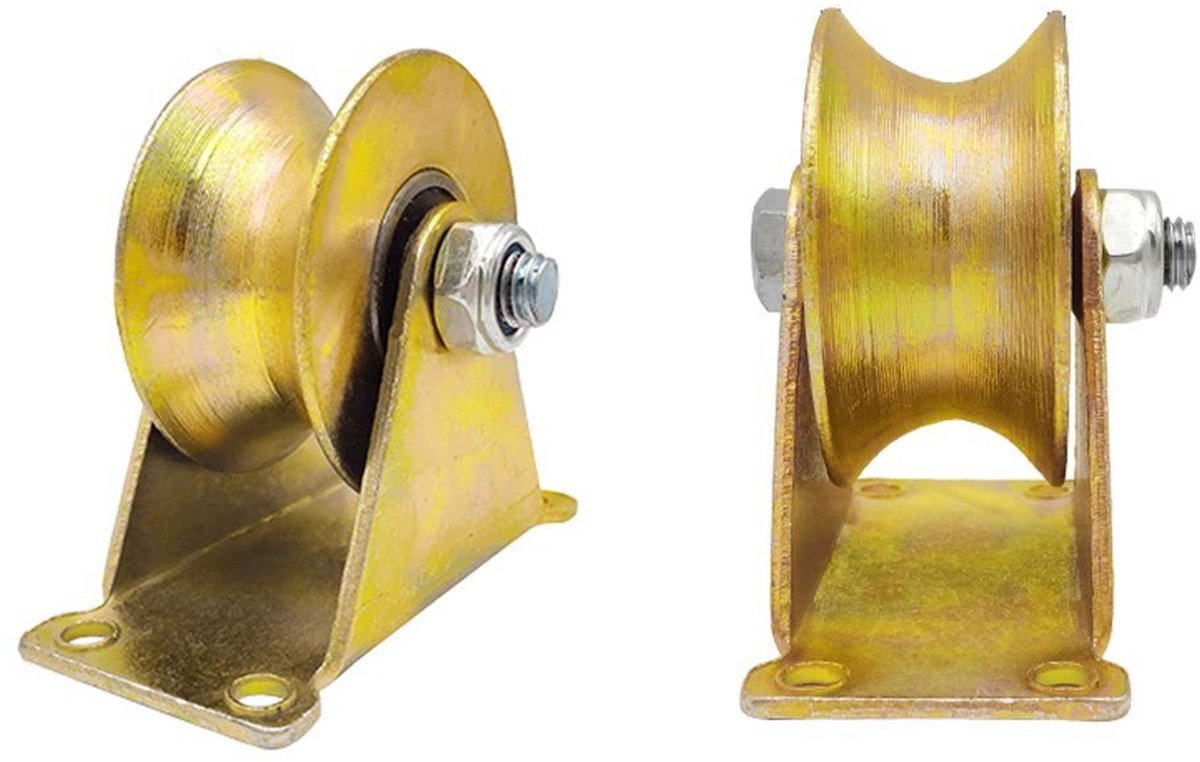 U-vormig Groefwiel - Maximaal Laadvermogen 1000 kg - Set van 2 Stuks