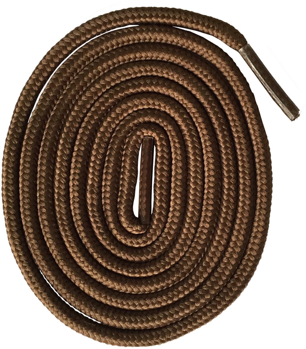 Ronde Schoenveters - 4 mm dik, 240 cm, Polyester - Bruin