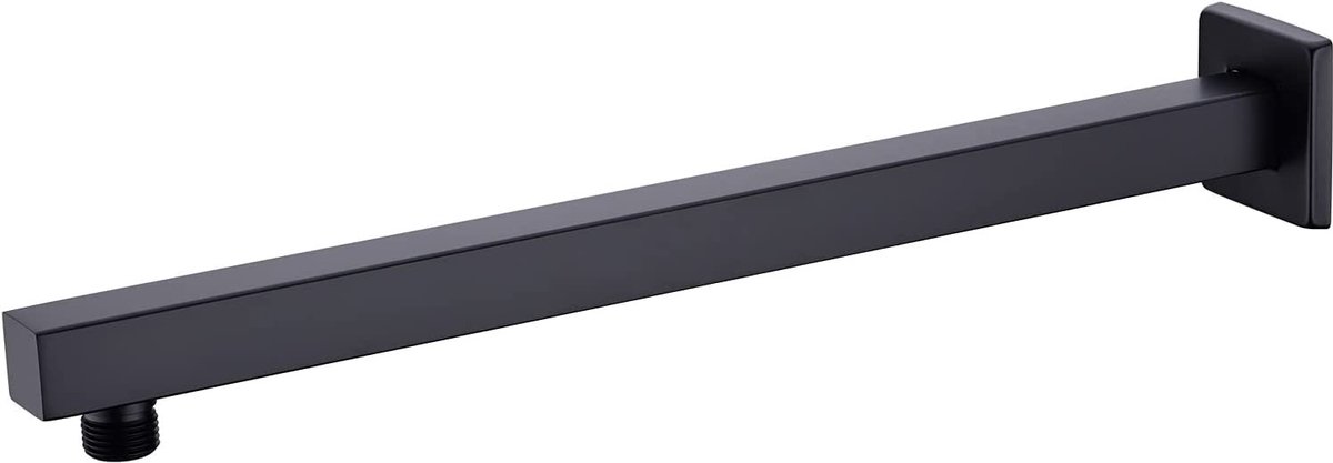 Douchearm 16 Inch voor Regenkop - Mat Zwart