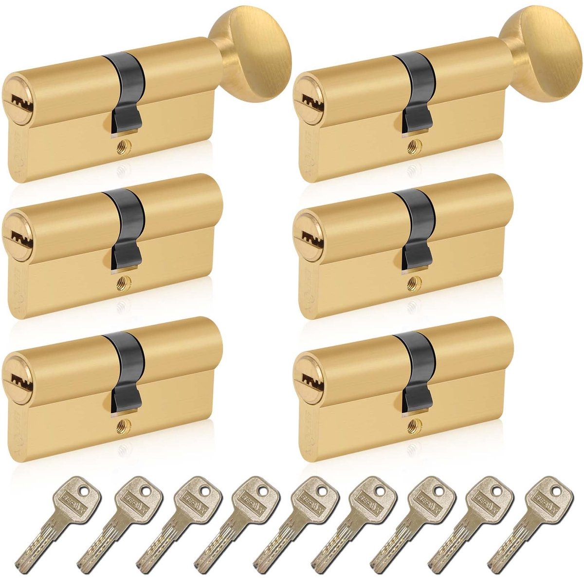 Euro Cilinderslot 4 Euro Cylinder & 2 Inch-Turn - Hoogwaardige Veiligheid