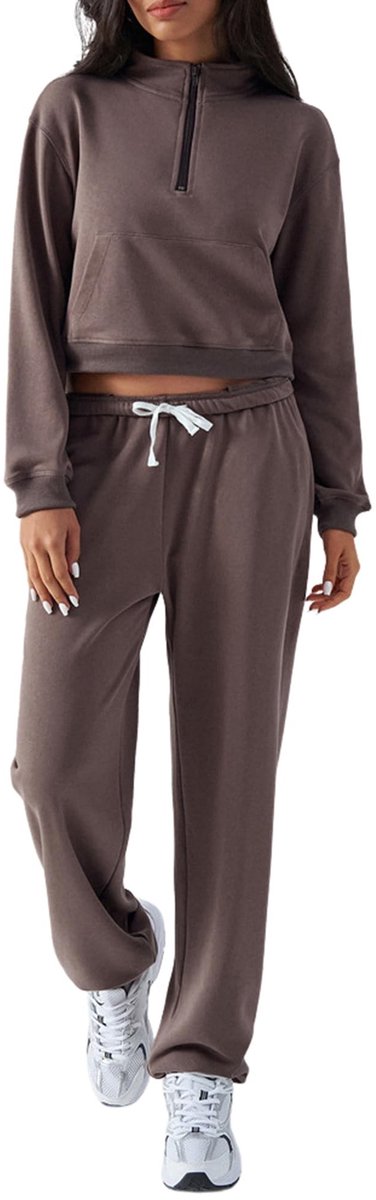 Dames Jogging Set - Lange Mouwen en Capuchon - Twee-Delige Outfit