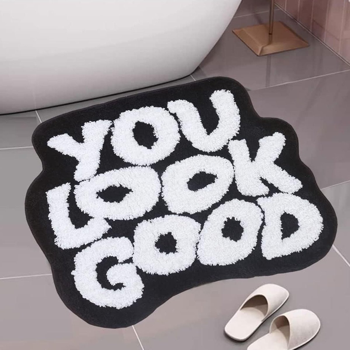 Antislip Badmat - Zacht, absorberend en onregelmatig gevormd 40x60cm