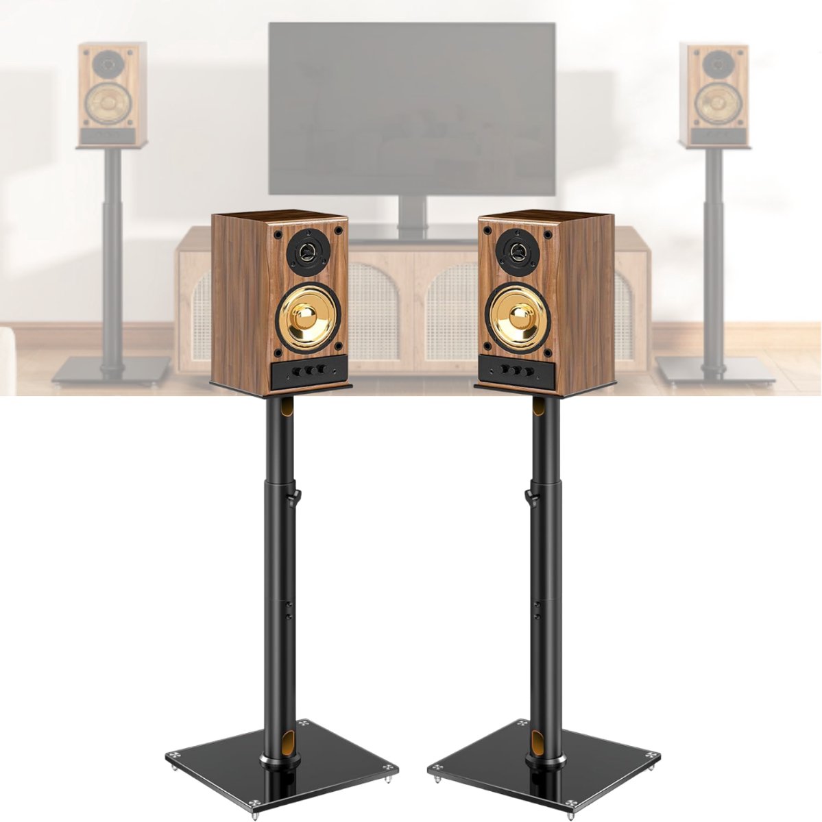 DailySupplies® Luidspreker Standaard - Speaker Statief - Luidsprekerstandaard - Set van 2 vloerstaanders voor luidsprekers