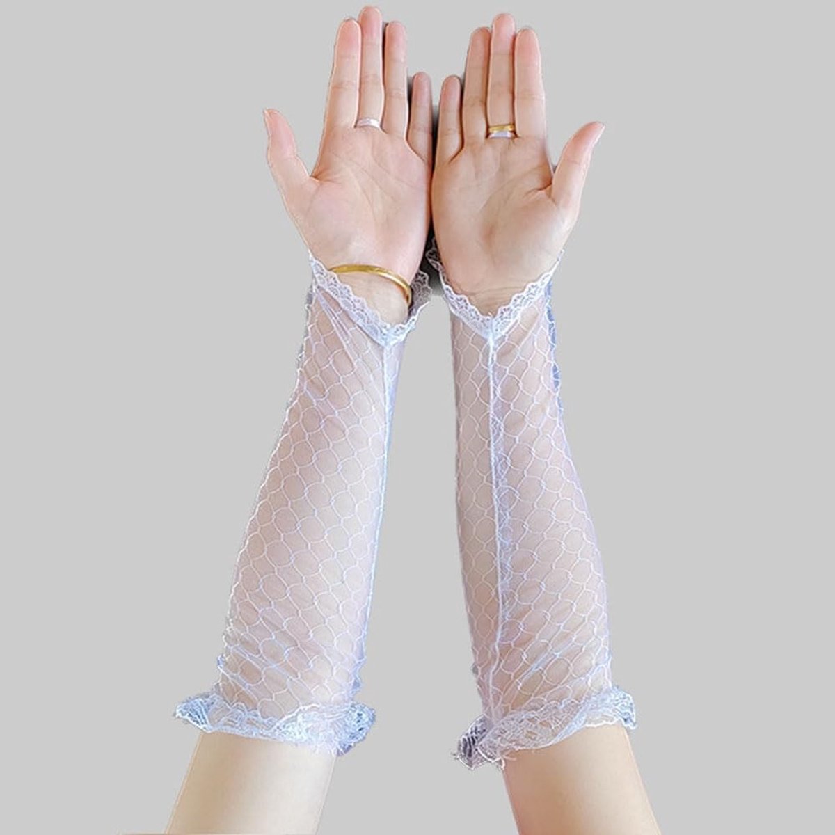 Lange Vingerloze Kanten Handschoenen voor Bruiloft en Avondkleding, Vintage Lolita Stijl, Perfect voor Halloween en Feestjes