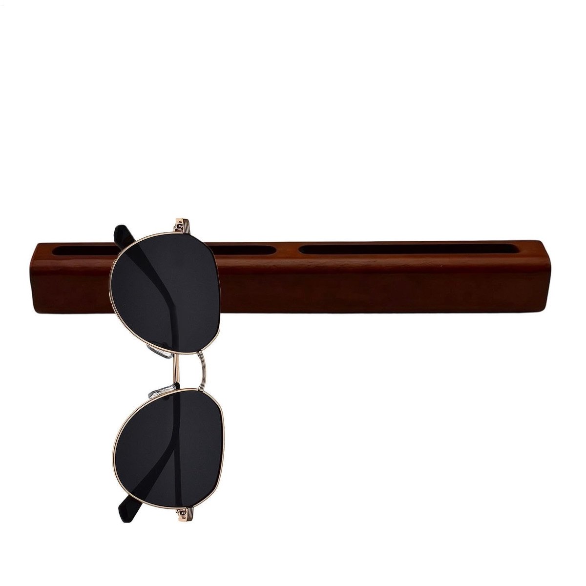 Wandmontage zonnebrillen organizer - Houten brillenhouder