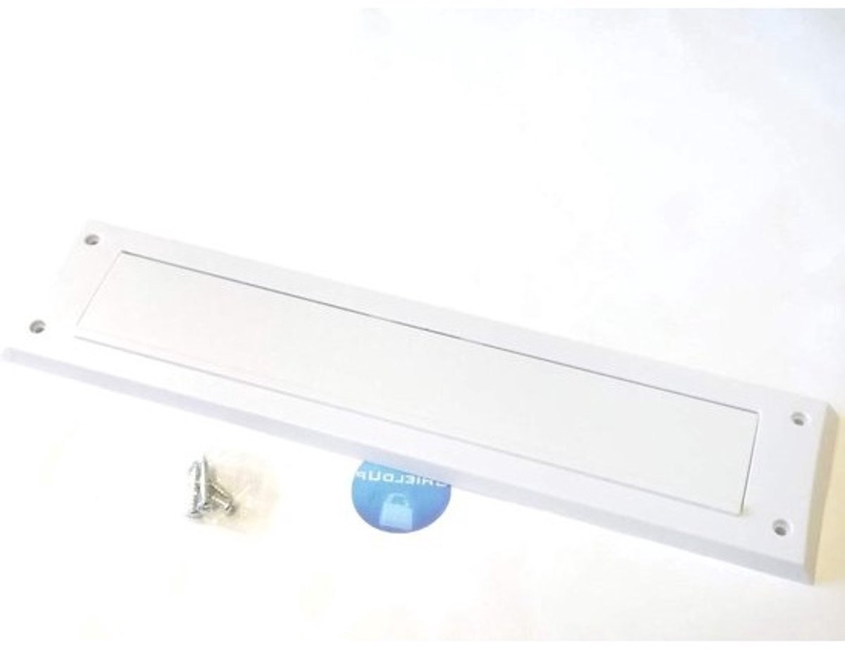 Brievenbus Tochtdekking - Tochtwering Klep - Tocht Buiten Houden - Met Borstel - 343mm x 80mm - Wit
