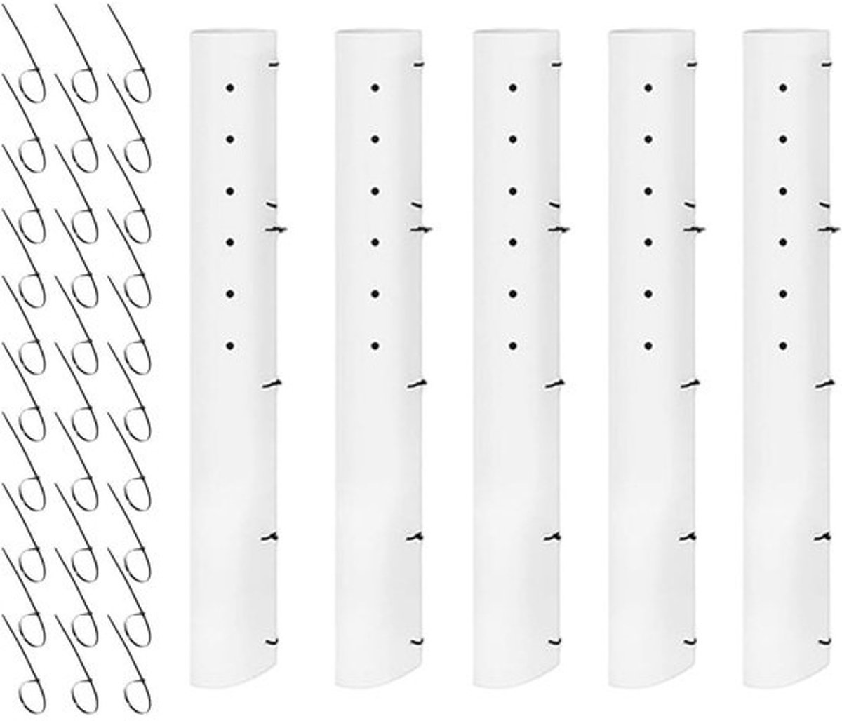 Beschermende boomschuilbuizen voor zaailingen, geventileerde bescherming met UV-bestendigheid, 5-delige set met ritsbanden voor eenvoudige installatie en optimale groei