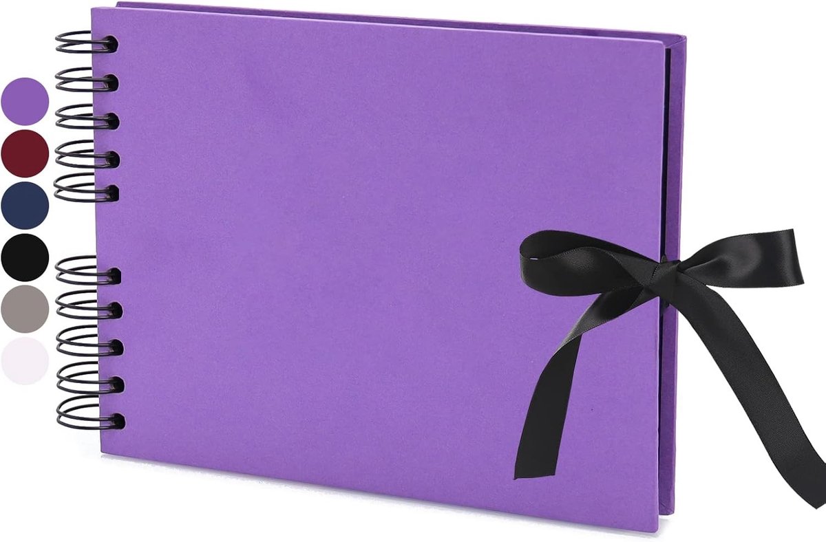 Scrapbook Kit voor Foto's 24x17cm - DIY Album met 40 Pagina's, Zijde Lint en Creatief Papier voor Gastenboek, Verjaardag, Bruiloft en Valentijnsdag