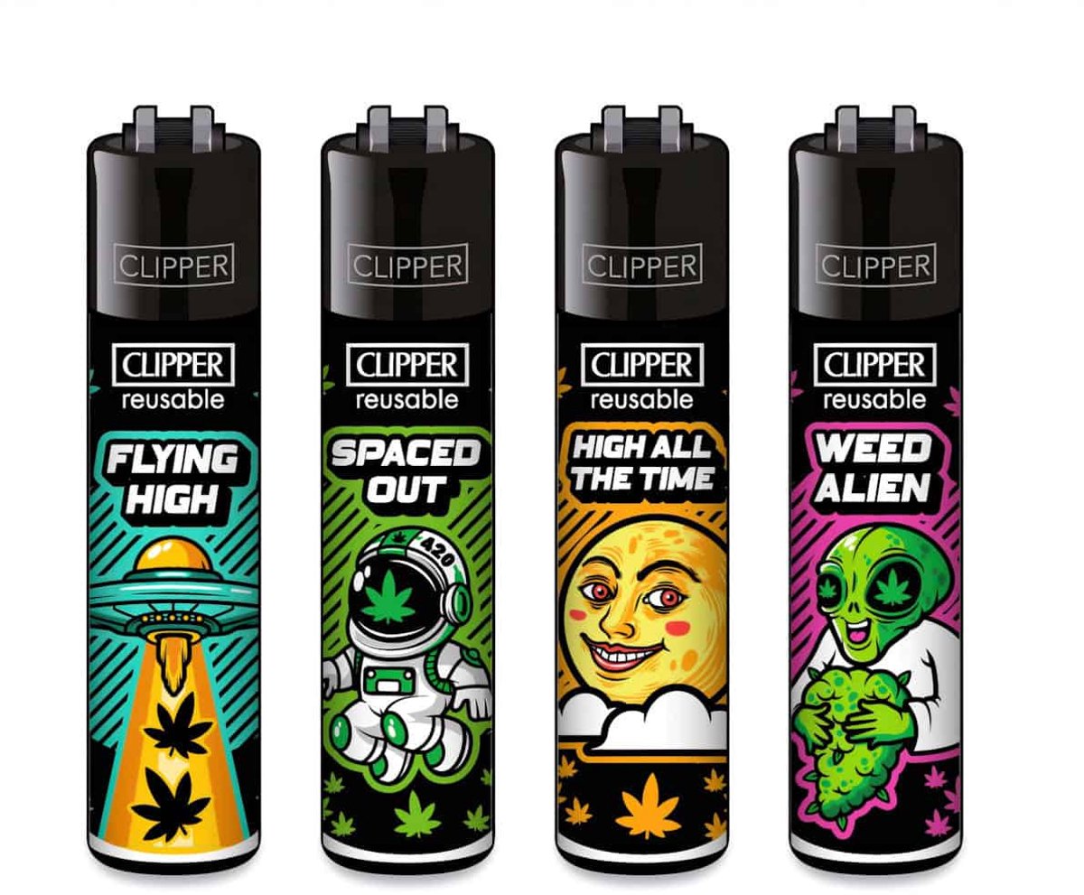 Clipper Classic Large Aanstekers "Galaxy" (4 Stuks)