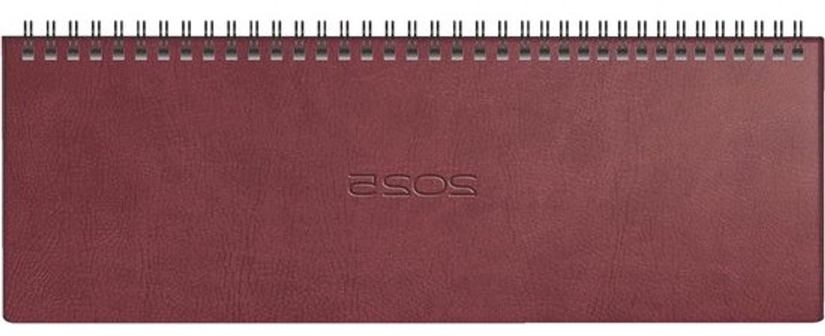 Dwarsagenda 2025 - Weekplanner Organizer - Afspraken Plannen - Wire-O-binding - 305 x 105 mm - Bruin