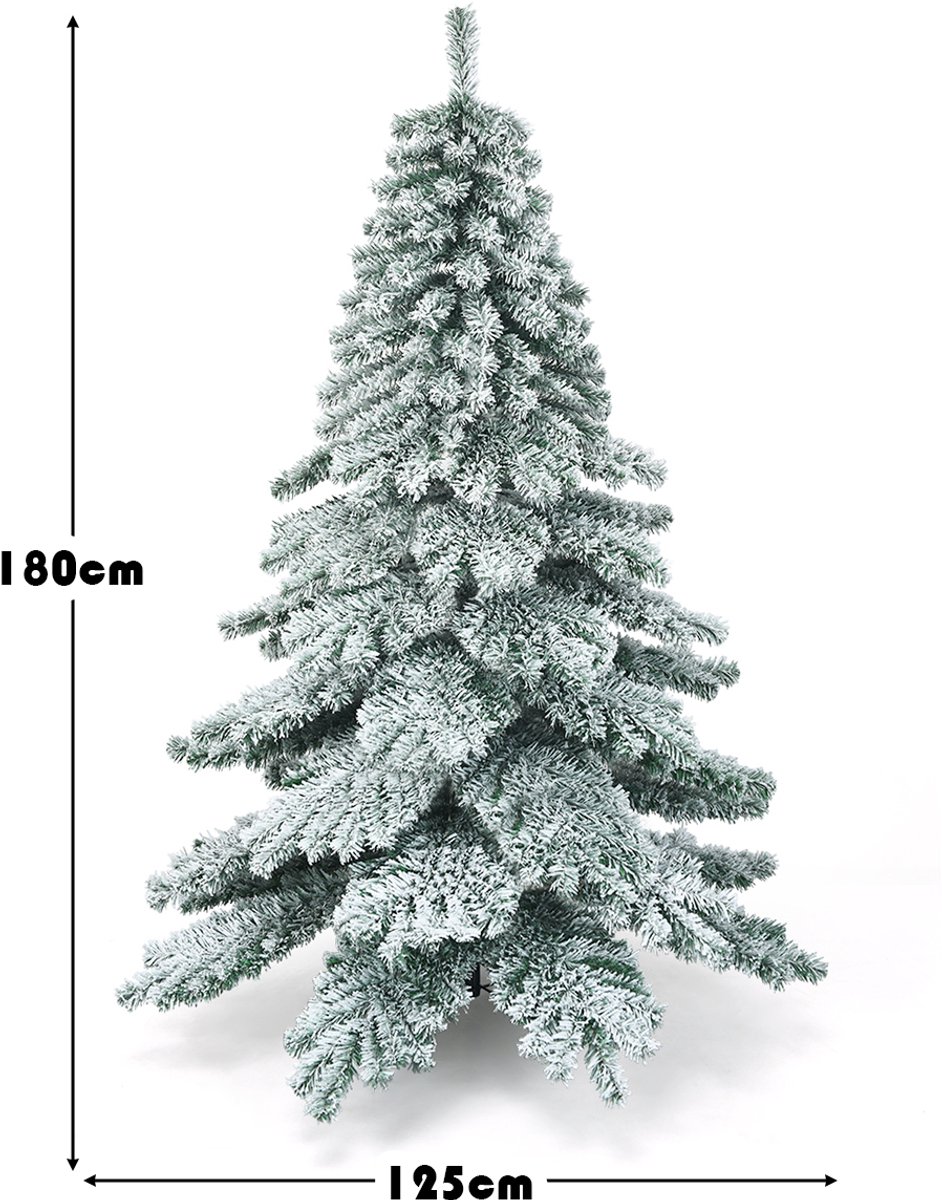 SureDeal® - Kerstbom - Kunstkerstboom - Sneeuwvlokken Kerstboom PVC - Wit - Groen