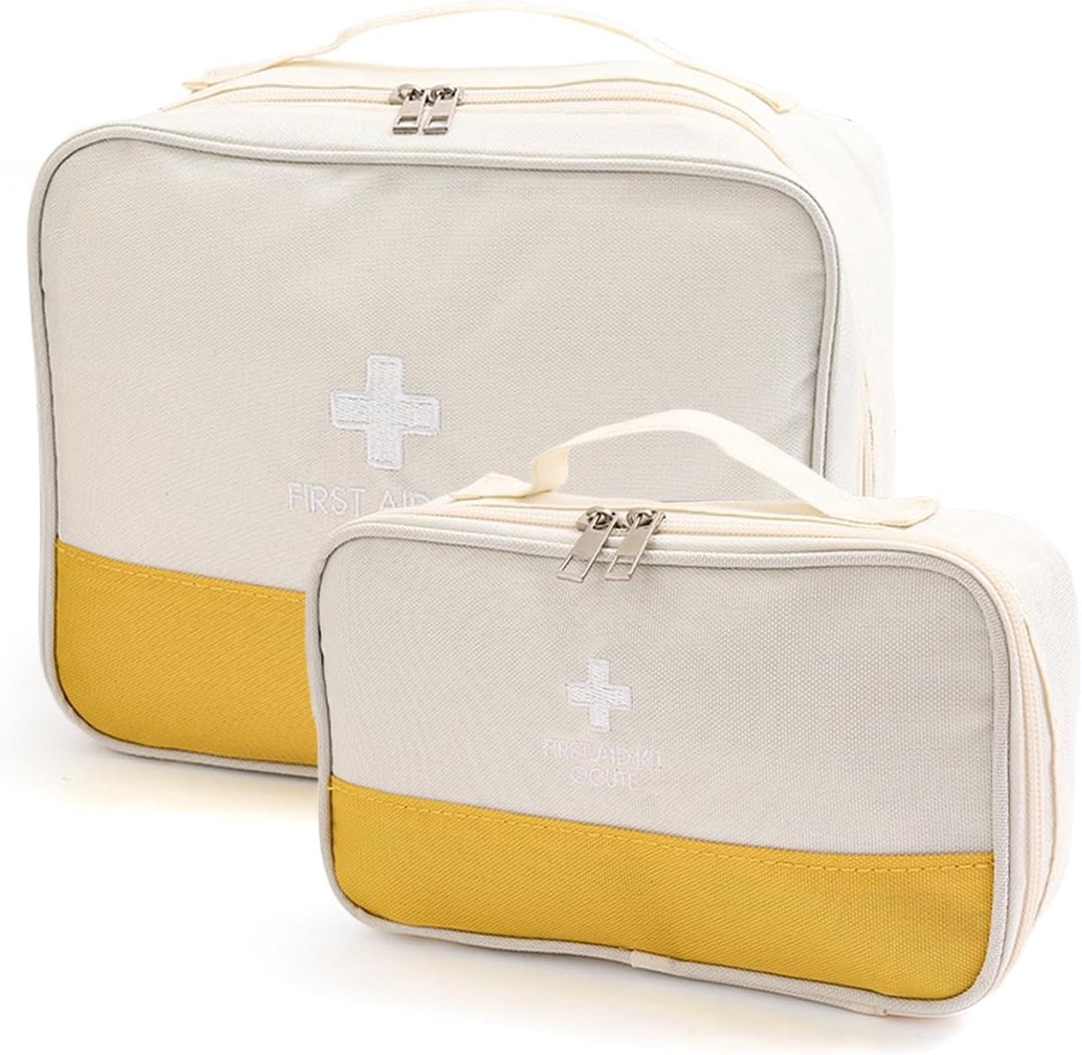 2 x Eerste Hulp Tas, Lege Apotheek Tas, Draagbare en Waterdichte Medicijnopslag voor Thuis, Kantoor en Reizen, Grote Capaciteit en Handig Ontwerp