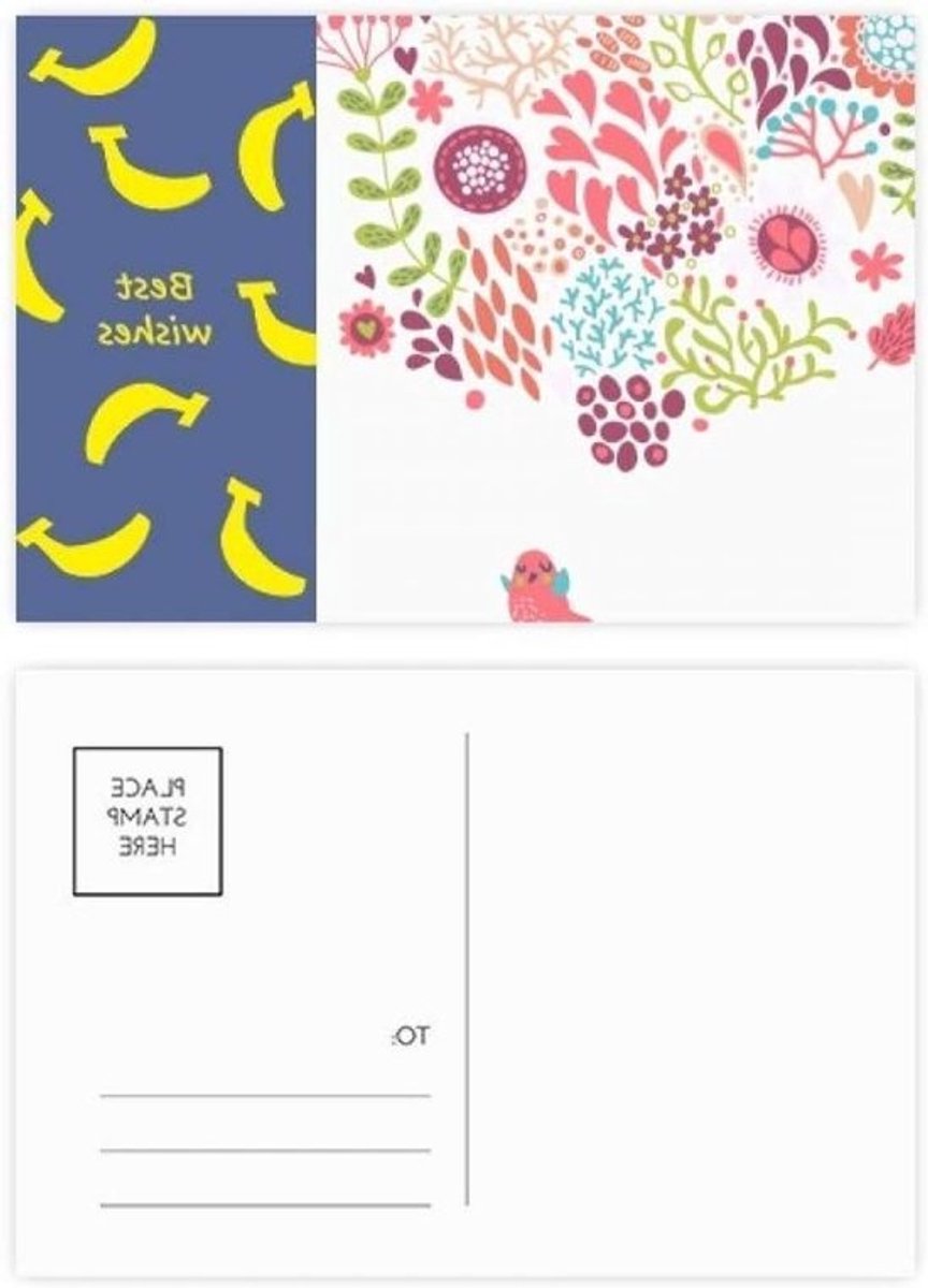 Ansichtkaarten Set - Bedankkaart Mailing - Notities Maken - Dubbelzijdig Bedrukt - 146 x 98 cm - Multicolor