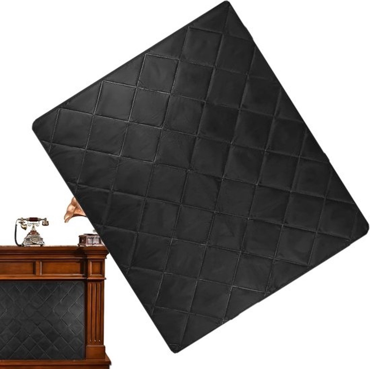 Magnetische Haardafdekking - Isolerend Schild - Woonkamer Isoleren - Hittebestendig Oxford Materiaal - 73 x 100 cm - Zwart