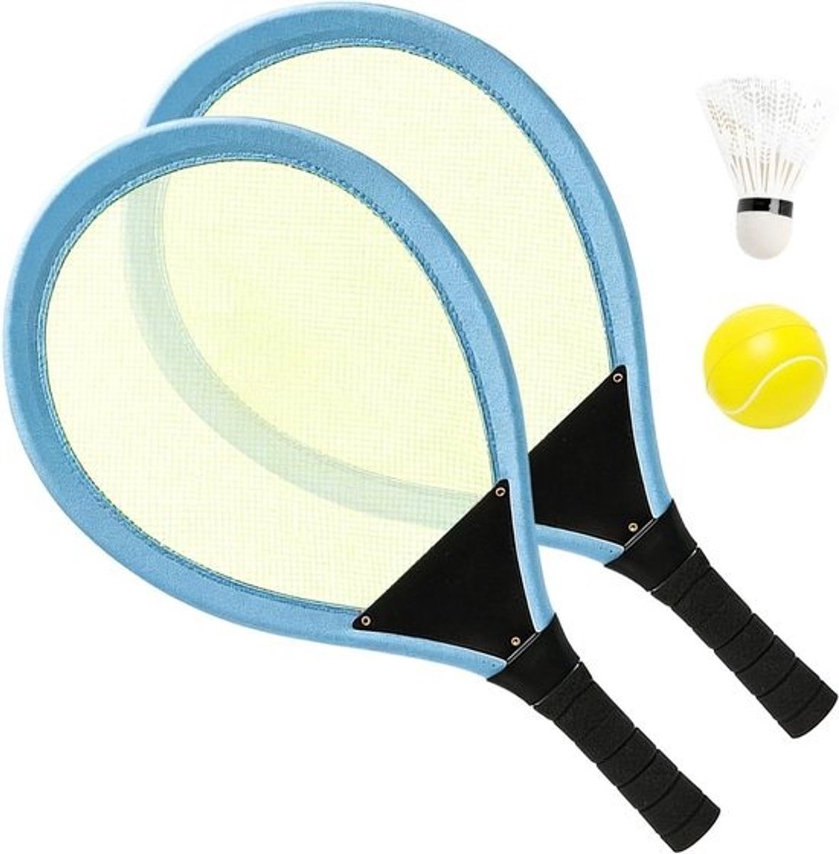 Badminton Rackets Set - Kindersport Speelgoed - Actief Buitenspelen - Robuuste Kwaliteit - 54 x 26.5 cm - Multicolor