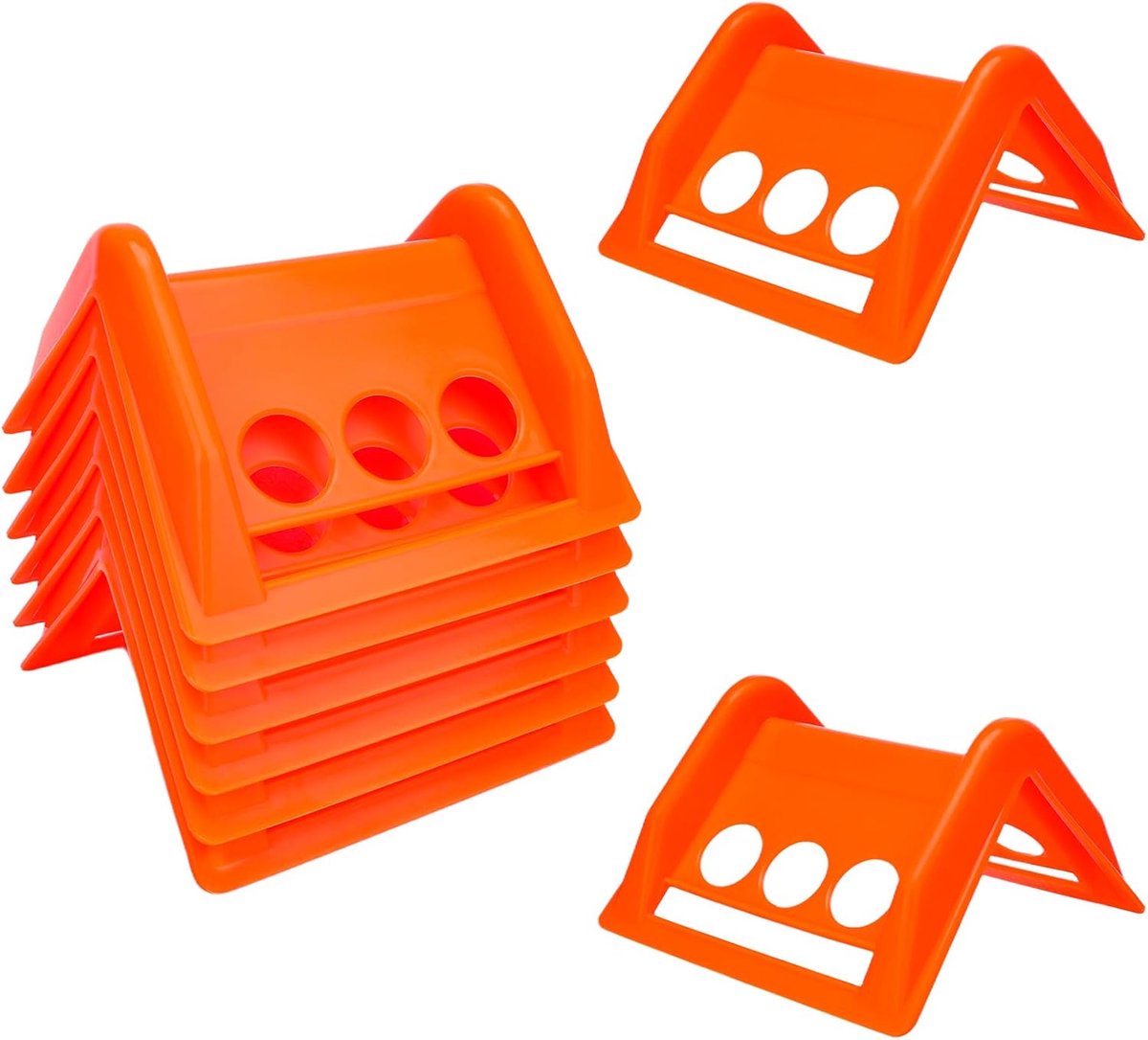 KZQ 10-delige randbeschermers voor lading - Plastic hoekbeschermers voor opleggers en verzending - Herbruikbare spanbandbescherming voor scherpe randen - Feloranje